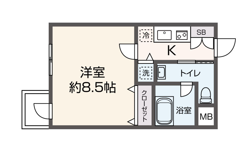 アモローソ桜台グラシア（Bタイプ） 間取り図
