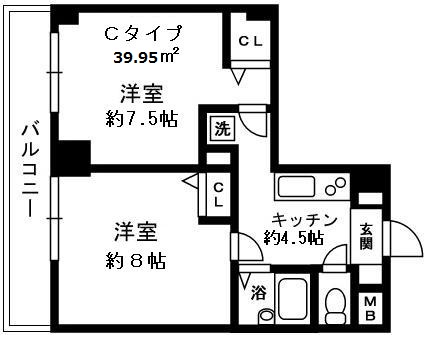 ソナーレエレガンテ(Ｃタイプ) 間取り図
