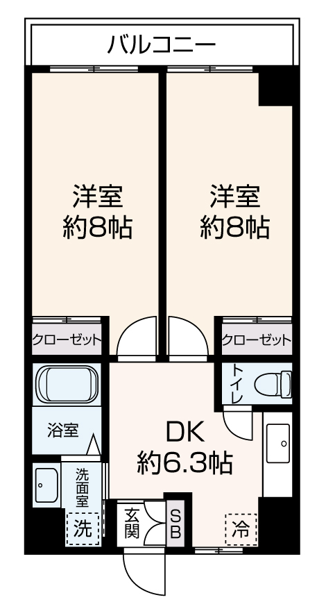 コロナーレ(Ｂ2タイプ) 間取り図
