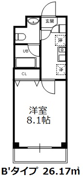 シーム江古田の森（Ｂ\\\'タイプ） 間取り