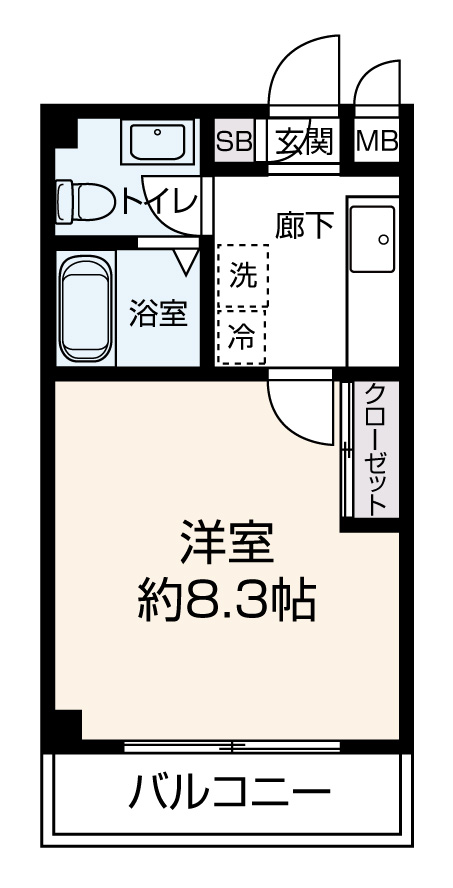 ソナーレ上北沢（Aタイプ） 間取り図