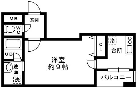メゾンアムール(Ｂﾀｲﾌﾟ) 間取り