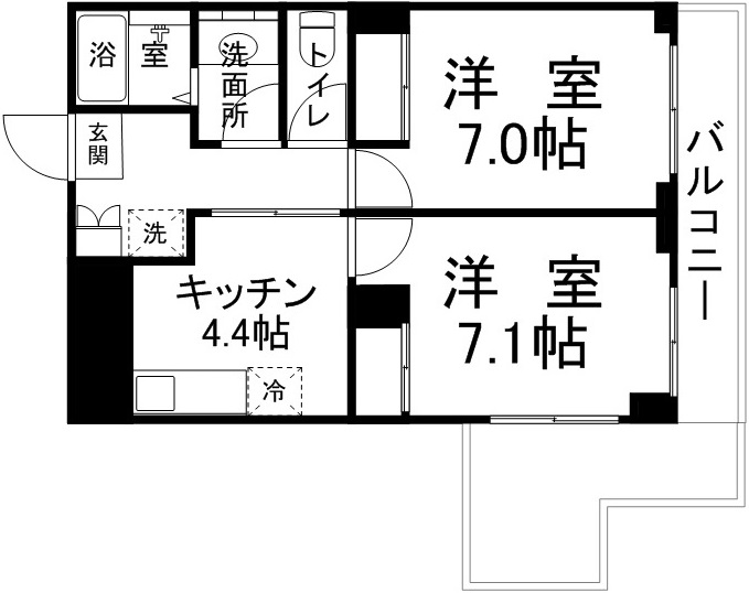 ハーモニー千歳烏山（Jタイプ） 間取り図