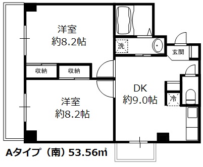 樂（Aタイプ） 間取り図