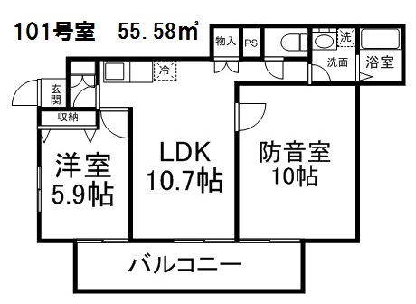 アンジュエⅡ南常盤台 間取り図
