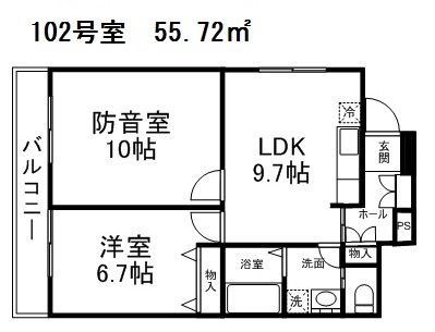 アンジュエⅡ南常盤台 間取り図