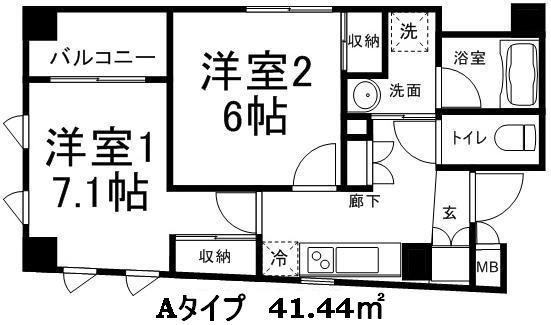 [Sonare]Vigorosso中野坂上 Aタイプ 間取り
