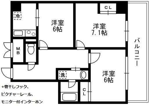 [Sonare]アルペジオ生田 Eタイプ 間取り
