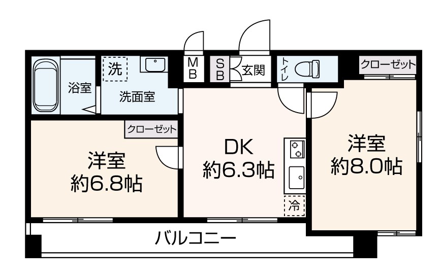 [Sonare]ソナーレ上北沢 Dタイプ 間取り